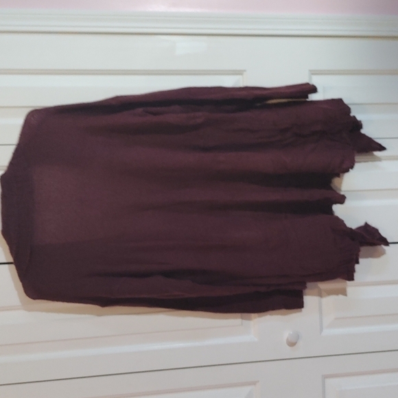 Just Fab open front cardigan sweater 2X burgundy color - Picture 6 of 6